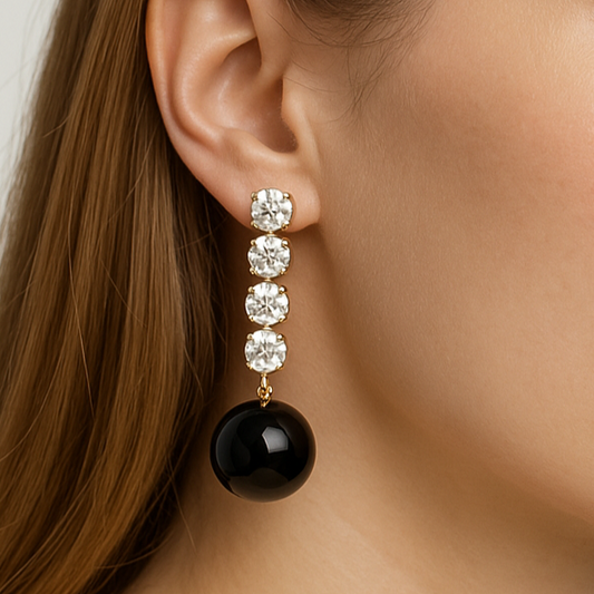 Midnight Spark Drop Earrings