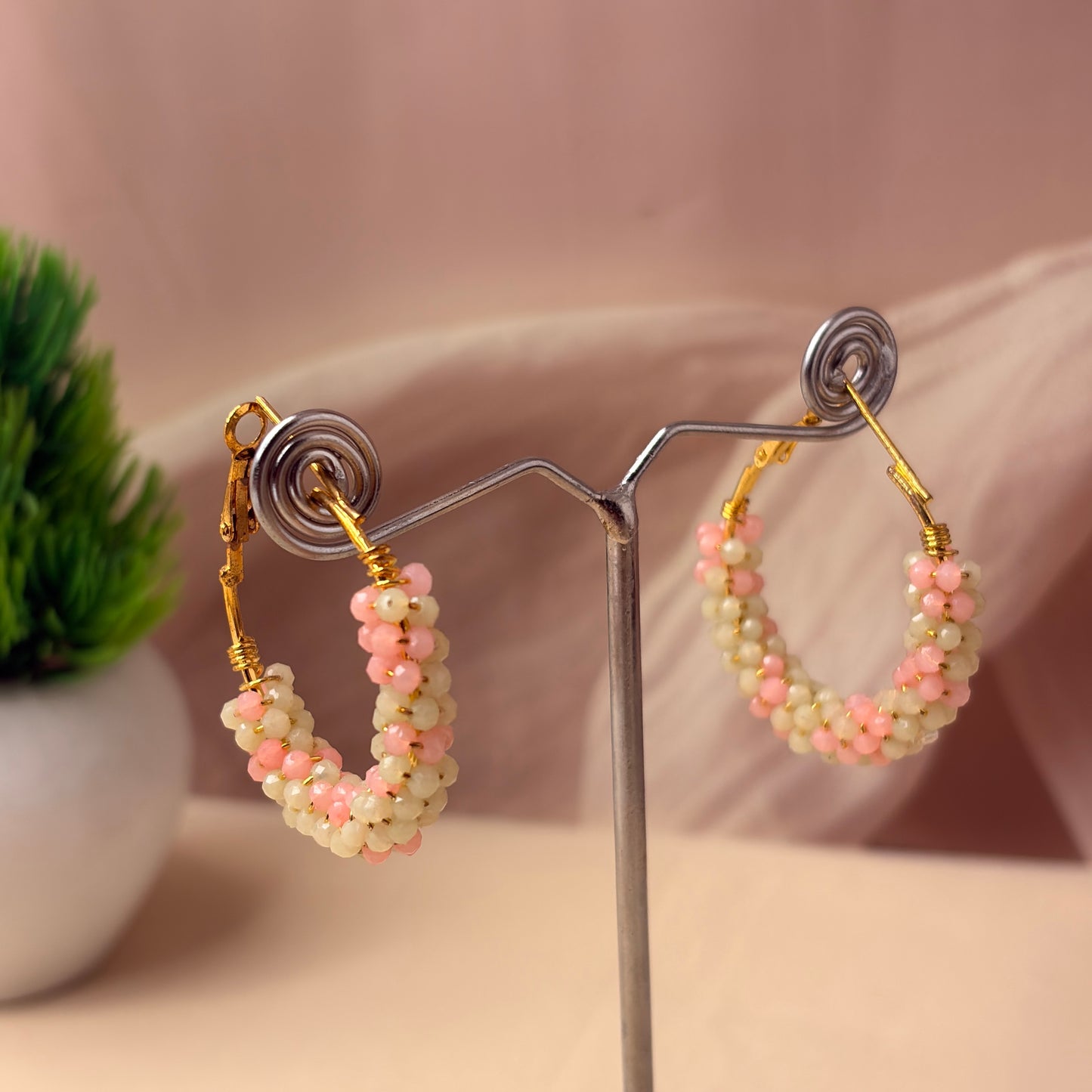 Pastel Bead Hoops