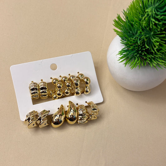 Golden Hoop Set of 6