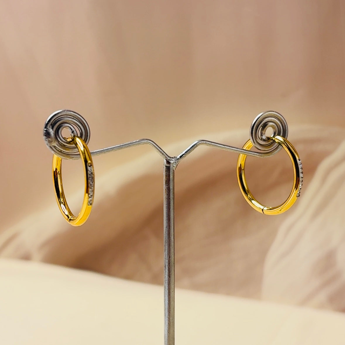 Golden Whisper Hoops