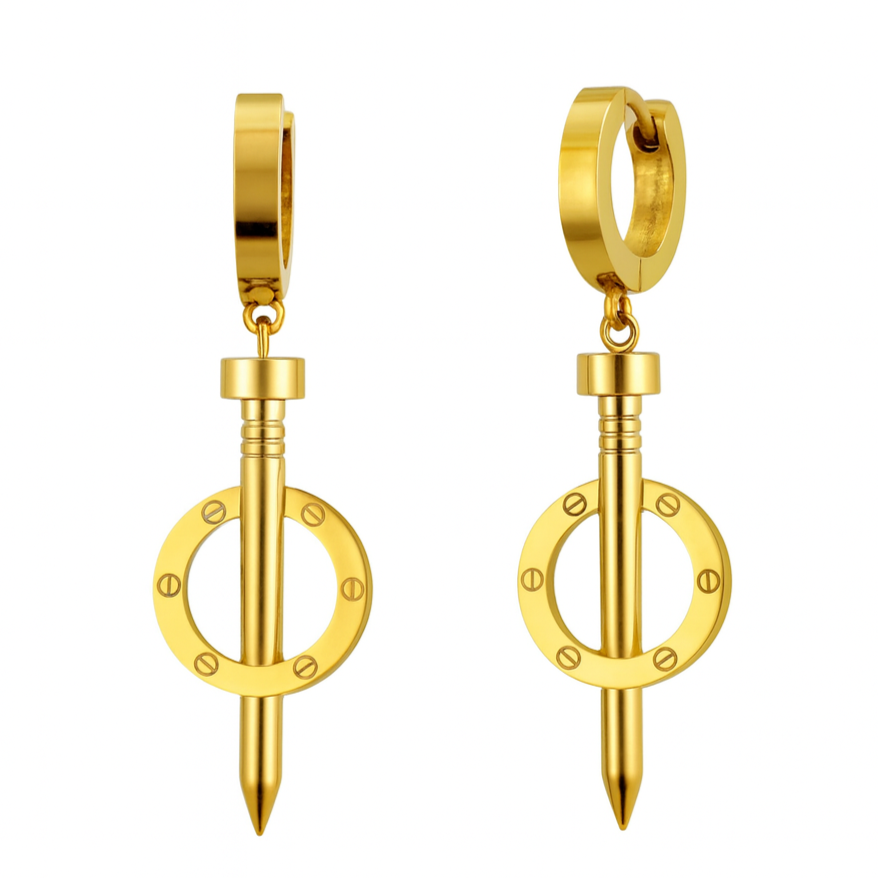 Golden Aura Drop Earrings