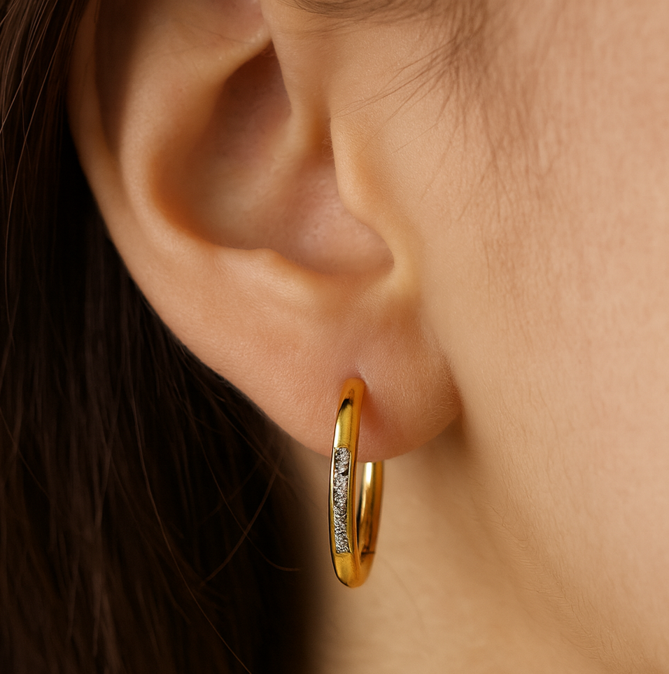 Golden Whisper Hoops