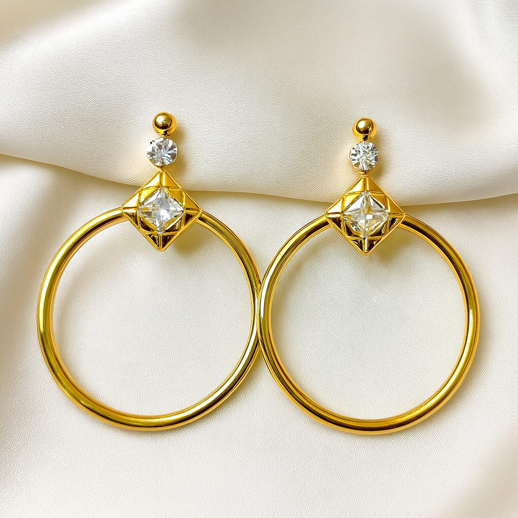 Crystal Luxe Hoops