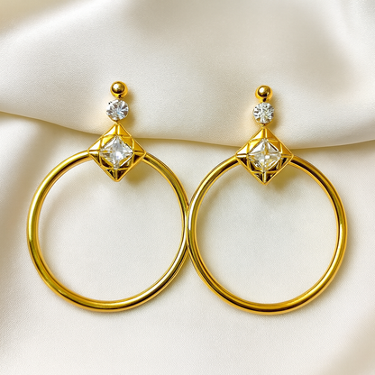 Crystal Luxe Hoops