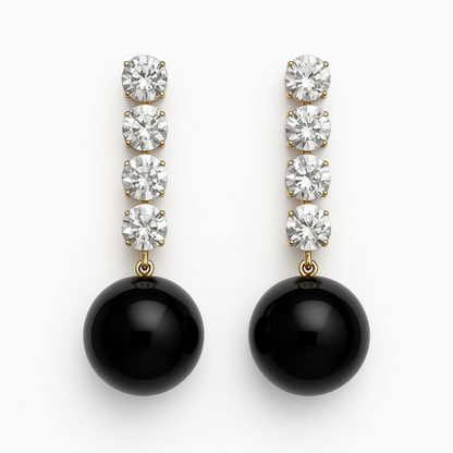 Midnight Spark Drop Earrings