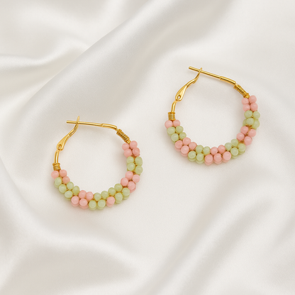 Pastel Bead Hoops
