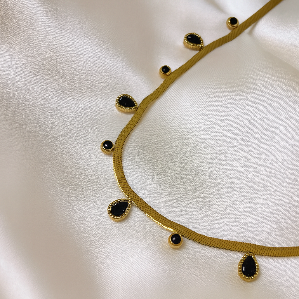 Golden Teardrop Elegance