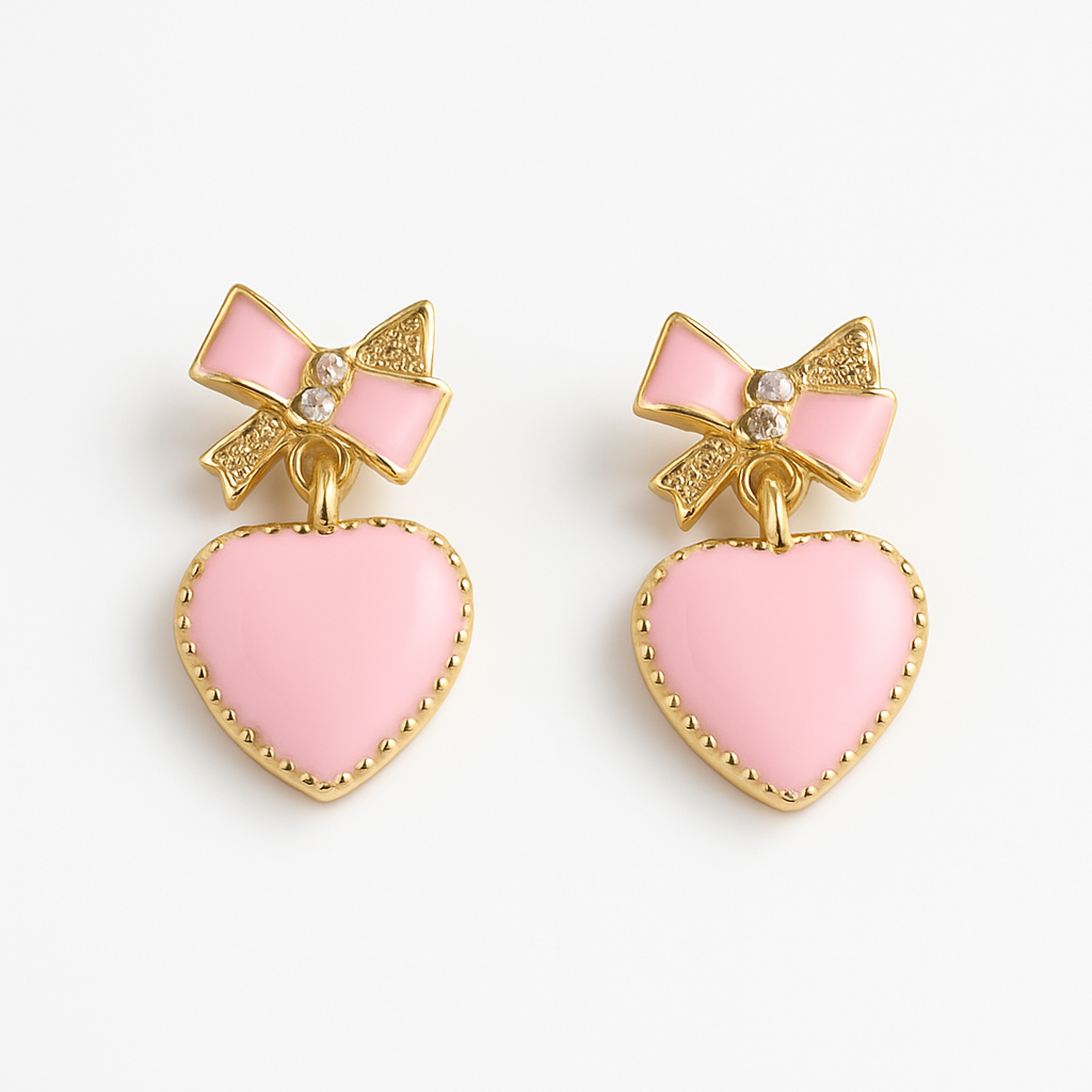 Sweetheart Bow Studs