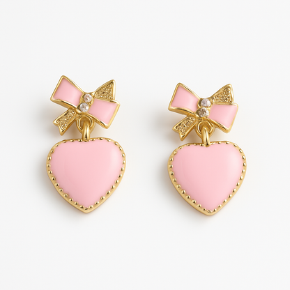 Sweetheart Bow Studs