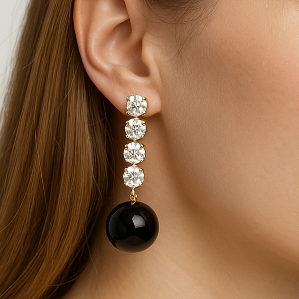 Midnight Spark Drop Earrings