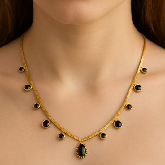 Golden Teardrop Elegance