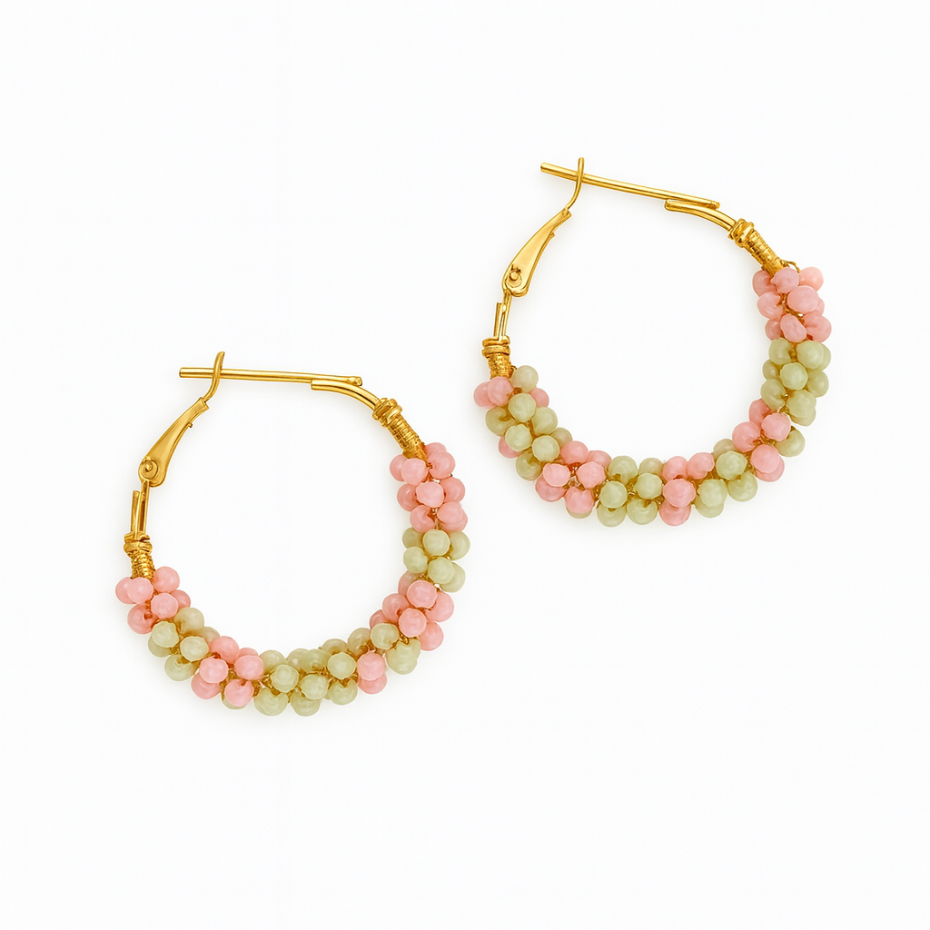 Pastel Bead Hoops