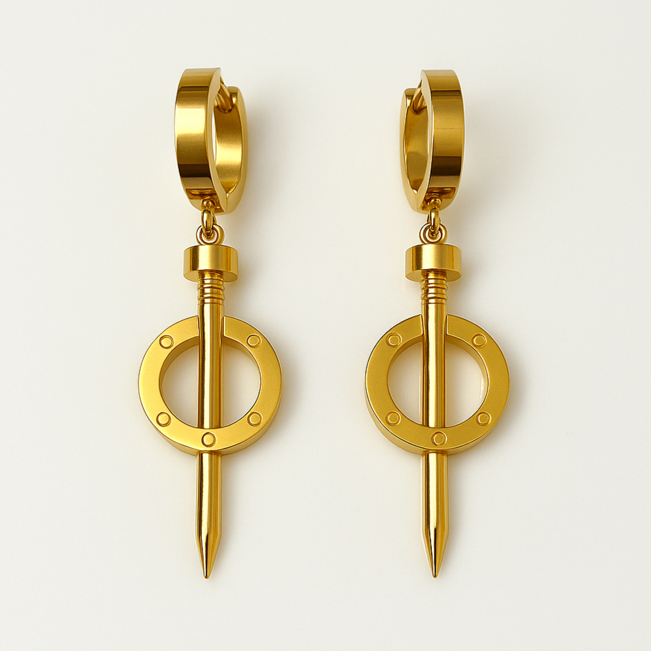 Golden Aura Drop Earrings