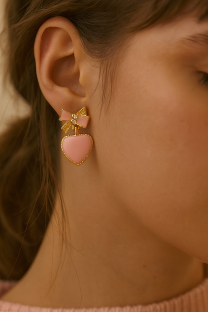 Sweetheart Bow Studs
