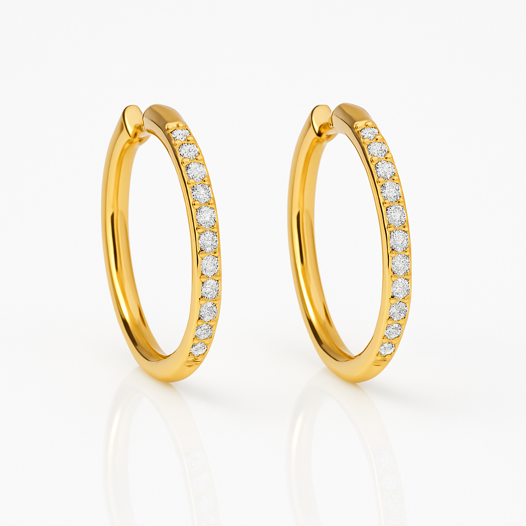 Golden Whisper Hoops
