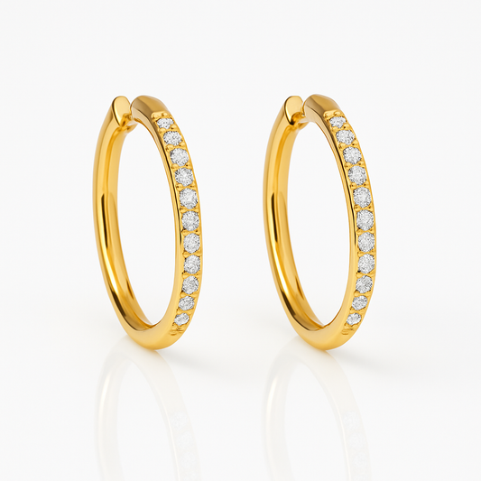 Golden Whisper Hoops