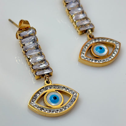 Mystic Evil Eye Dangle Earrings