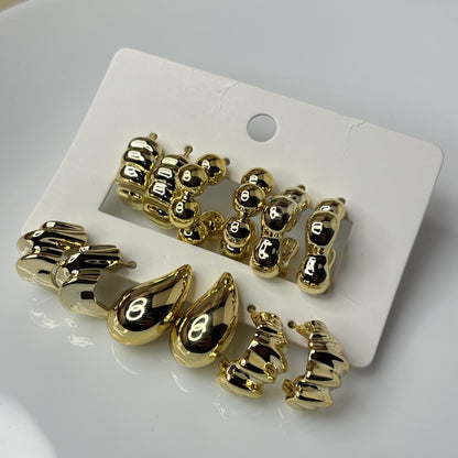 Golden Hoop Set of 6