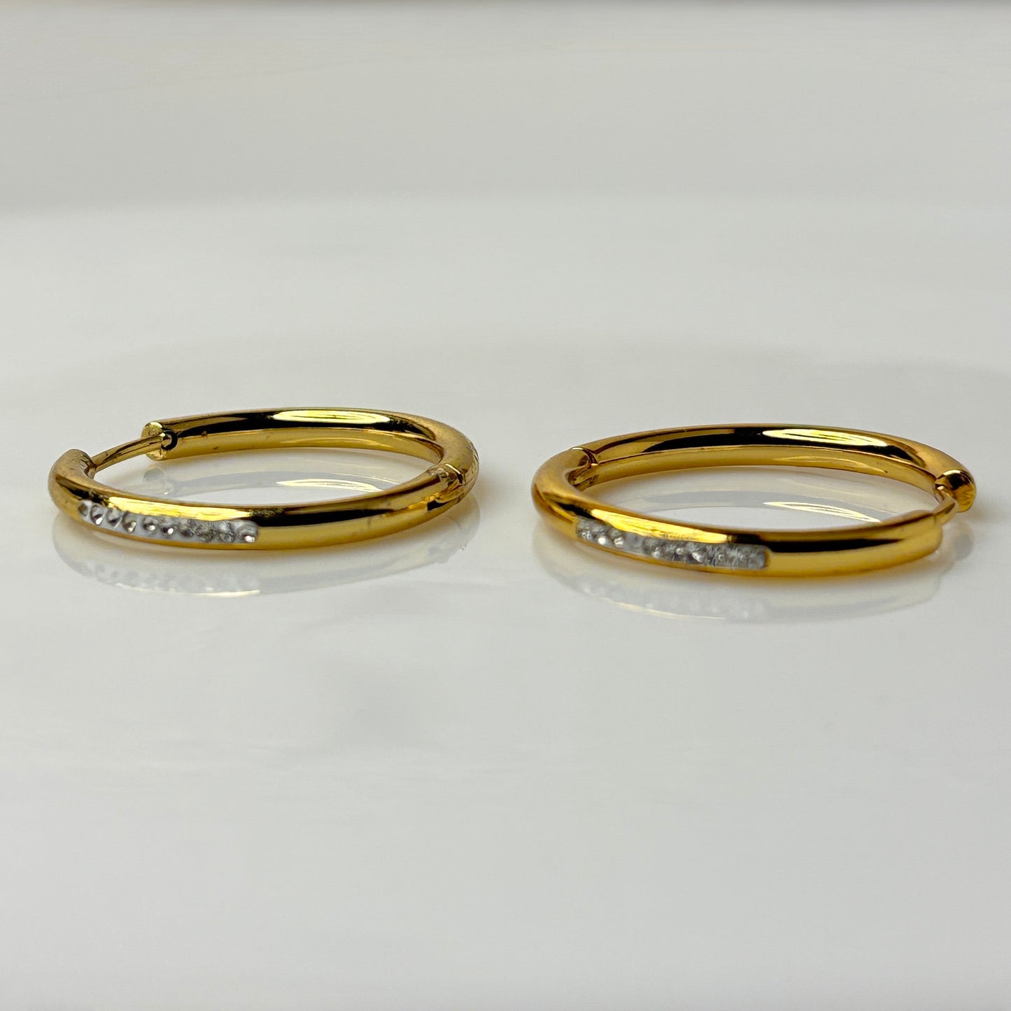 Golden Whisper Hoops