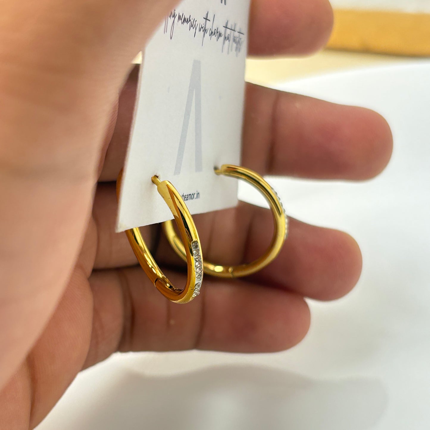 Golden Whisper Hoops