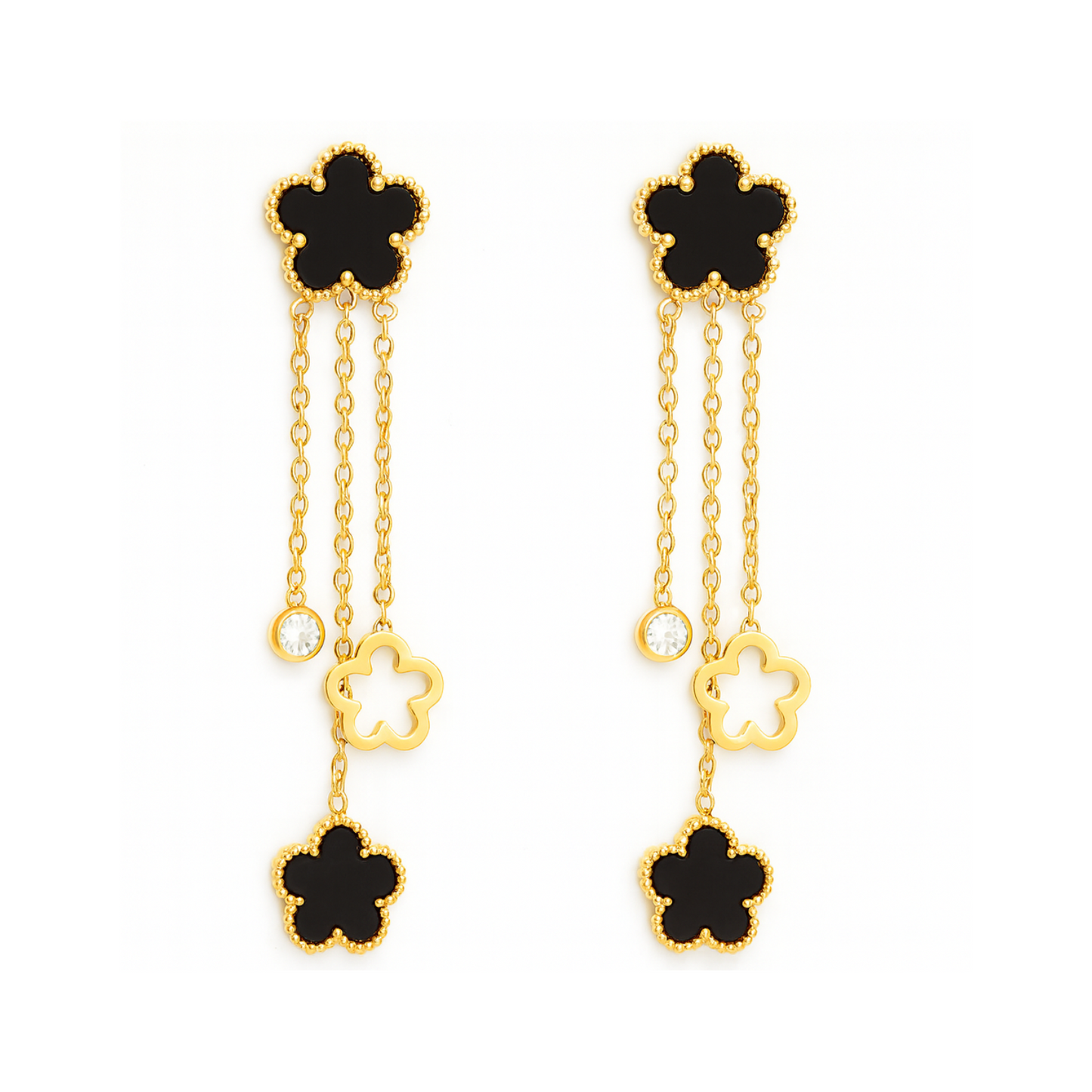 Midnight Blossom Dangles