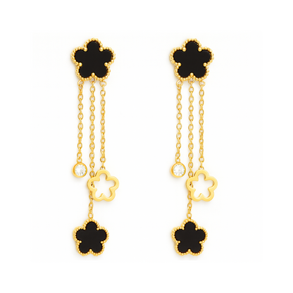 Midnight Blossom Dangles