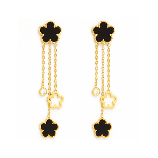 Midnight Blossom Dangles