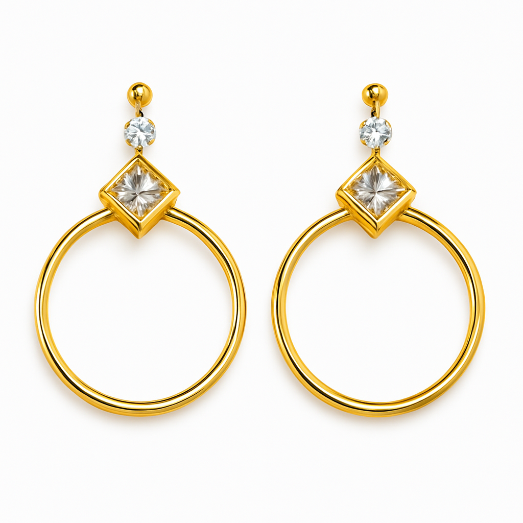 Crystal Luxe Hoops