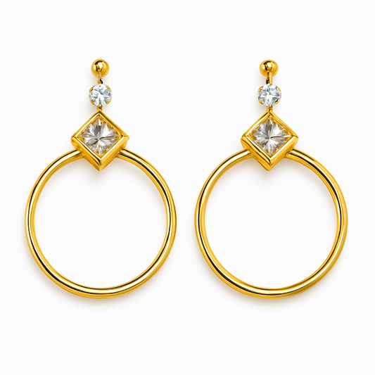 Crystal Luxe Hoops
