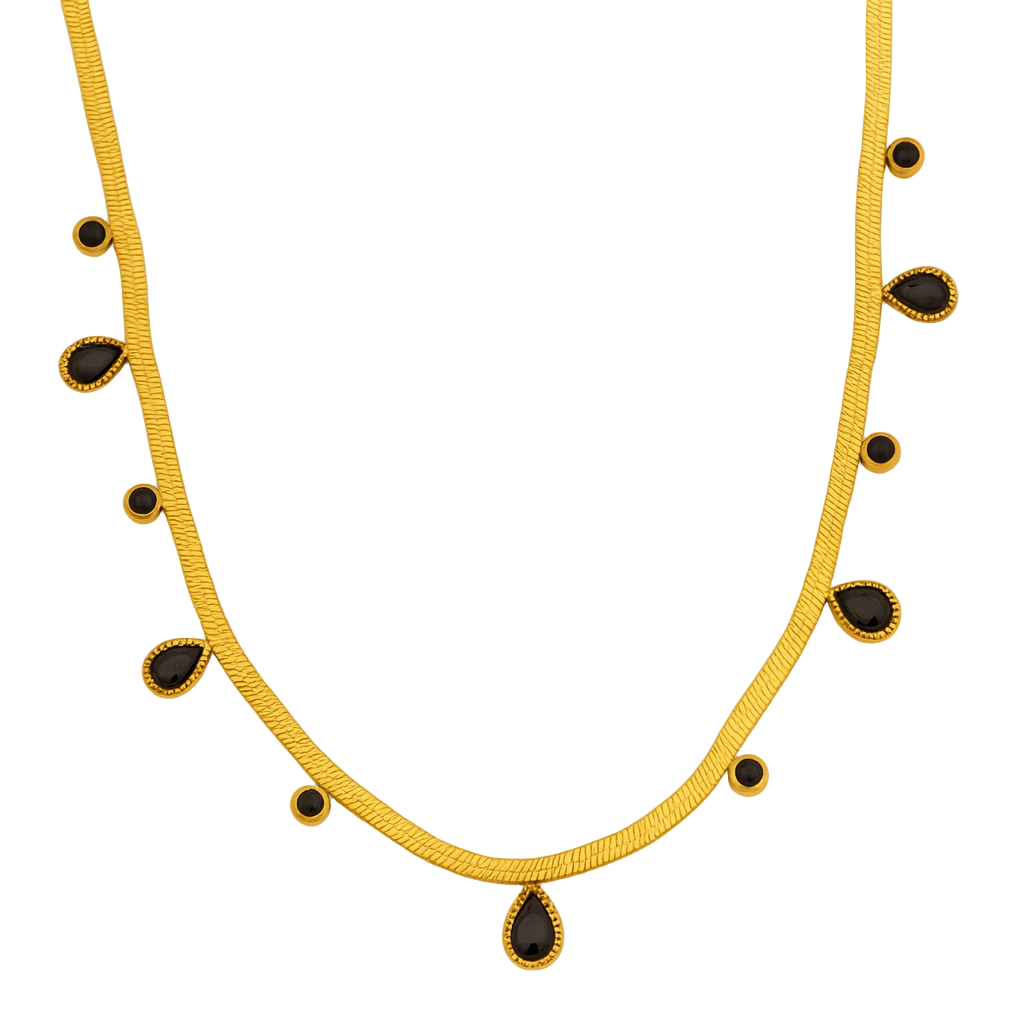 Golden Teardrop Elegance