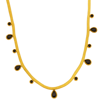 Golden Teardrop Elegance