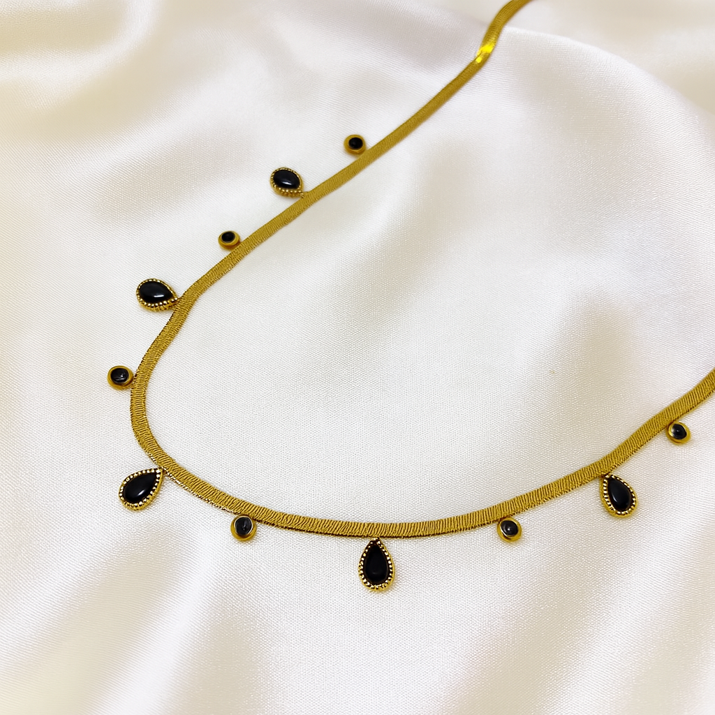 Golden Teardrop Elegance