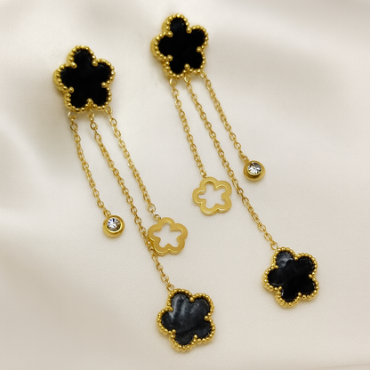 Midnight Blossom Dangles