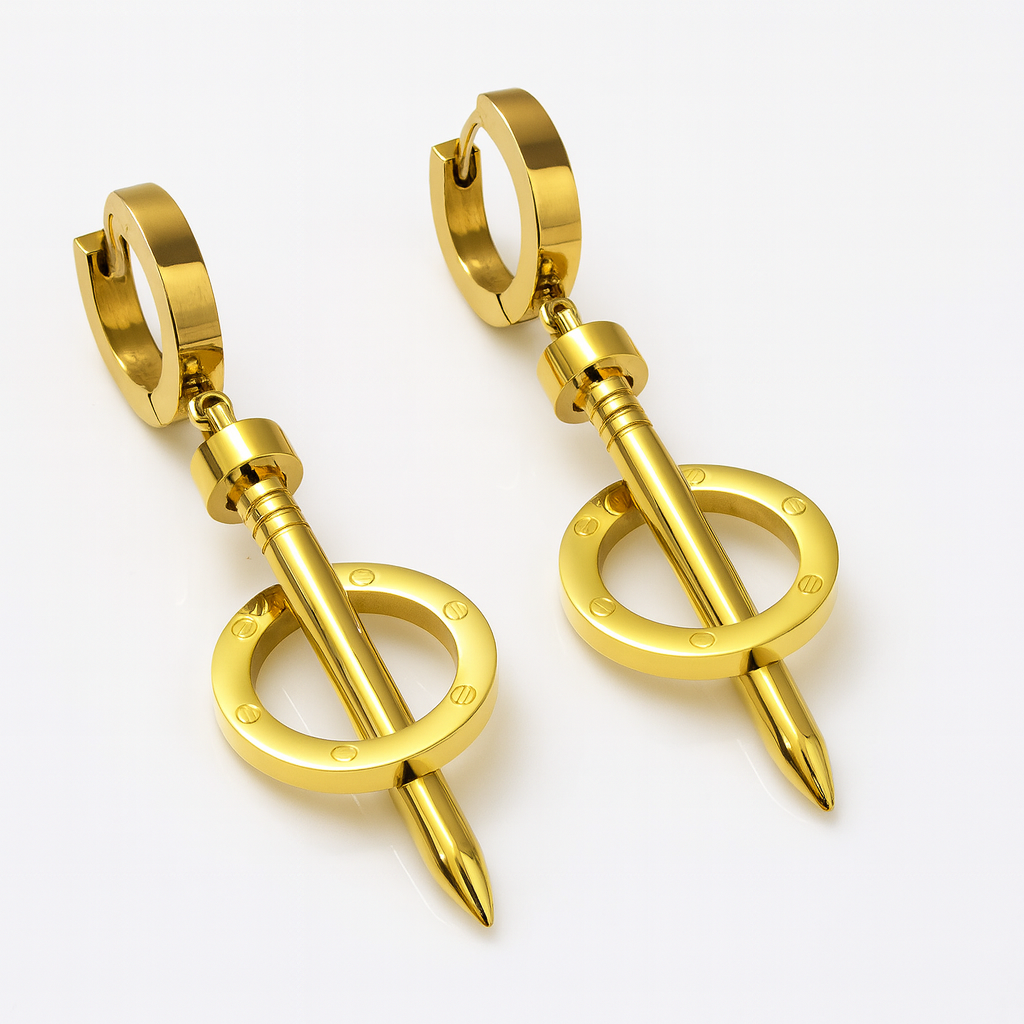 Golden Aura Drop Earrings