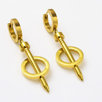 Golden Aura Drop Earrings